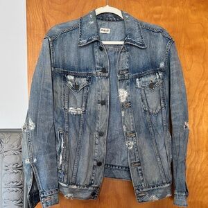 Able Faded Blue Distressed Denim Jacket